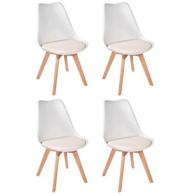Conjunto 4 Cadeiras Eames Leda Estofada Movescan Branco