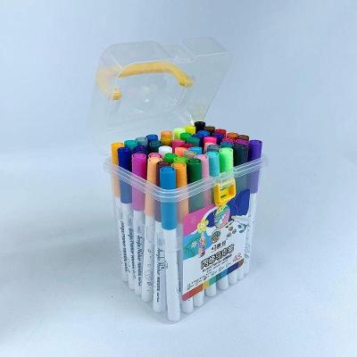 Caneta Marcadora Marca Texto Hidrocor Para Pintura De Arte Aquarela Material Escolar Modelo cores 48