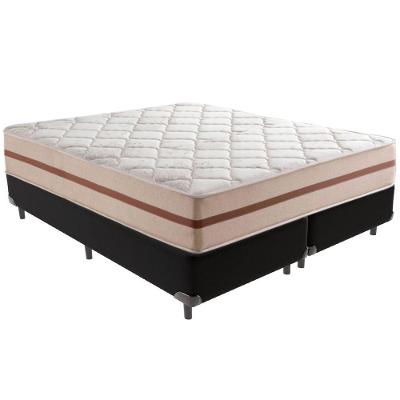 Cama Box Preto E Colchão Classic 22 Cm Molas Ensacadas Queen Anjos
