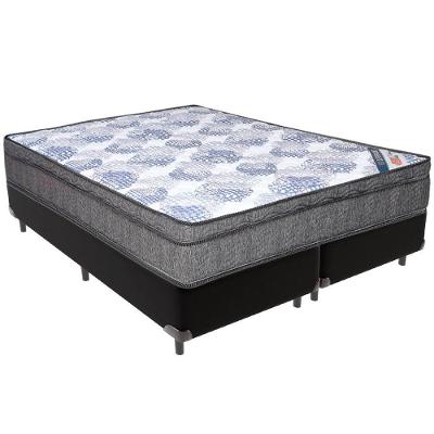 Cama Box Preto E Colchão Iso Superpocket Molas Ensacadas Queen Ortobom