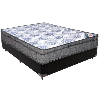 Cama Box Preto E Colchão Iso Superpocket Molas Ensacadas Casal Ortobom