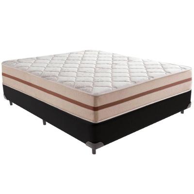 Cama Box Preto E Colchão Classic 22 Cm Molas Ensacadas Casal Anjos