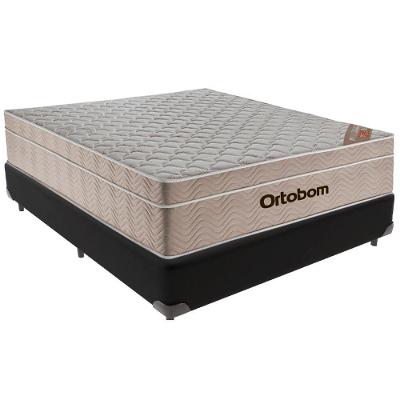 Cama Box Preto E Colchão Airtech Springpocket Molas Ensacadas Casal Ortobom