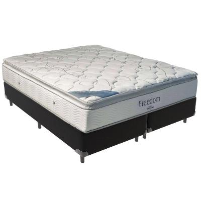 Cama Box Preto E Colchão Freedom Molas Ensacadas King Ortobom