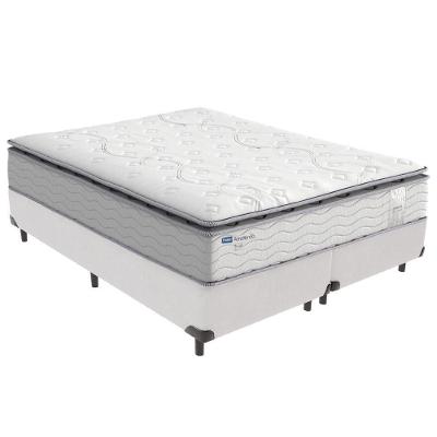 Cama Box Branco E Colchão Amsterdã Molas Ensacadas Queen Probel