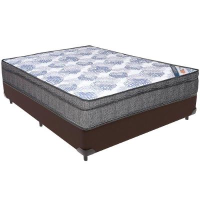 Cama Box Marrom E Colchão Iso Superpocket Molas Ensacadas Viúvo Ortobom