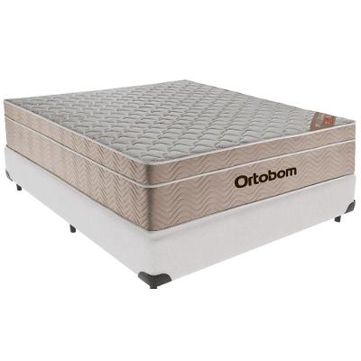 Cama Box Branco E Colchão Airtech Springpocket Molas Ensacadas Casal Ortobom