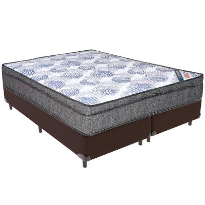 Cama Box Marrom E Colchão Iso Superpocket Molas Ensacadas Queen Ortobom