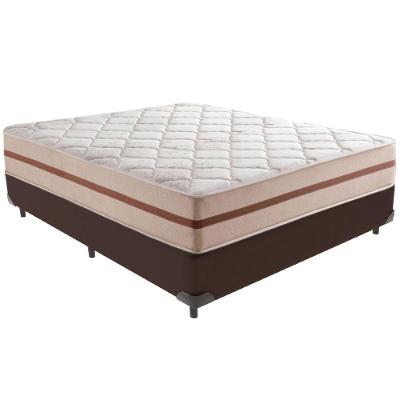 Cama Box Marrom E Colchão Classic 22 Cm Molas Ensacadas Casal Anjos