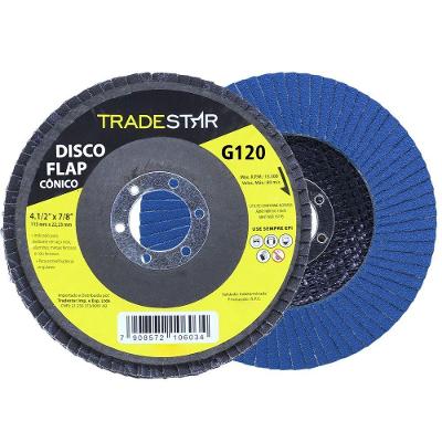 Disco De Lixa Flap 4.1/2 Grão 120 P/ Lixadeira 01 Un
