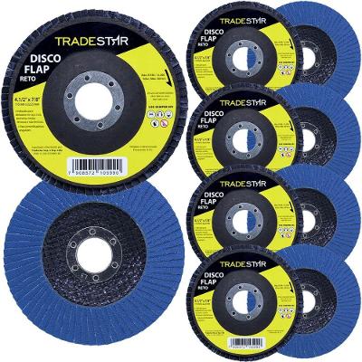 Kit Disco De Lixa Flap Reto 4.1/2 Grão 60 Lixadeira 10 Un