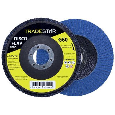 Disco De Lixa Flap Reto 4.1/2 Grão 60 P/ Lixadeira 01 Un