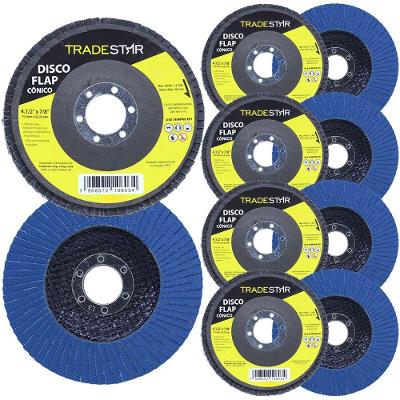 Kit Disco De Lixa Flap 4.1/2 Grão 60 P/ Lixadeira 10 Un