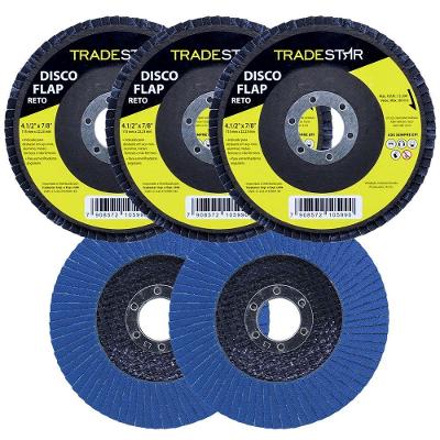 Kit Disco De Lixa Flap Reto 4.1/2 Grão 60 Lixadeira 05 Un