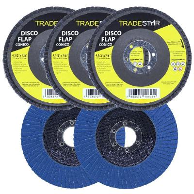 Kit Disco De Lixa Flap 4.1/2 Grão 50 P/ Lixadeira 05 Un