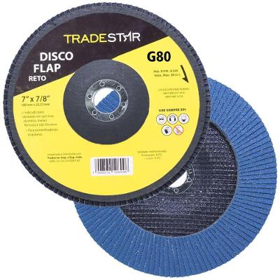 Disco De Lixa Flap 7 Pol Grão 80 P/ Lixadeira 01 Un Reto