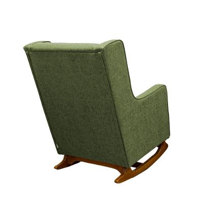 Poltrona De Amamentação Balanço Diana Com Puff Boucle Verde