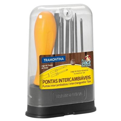 Jogo De Chaves De Fenda Com Pontas Intercambiáveis 6 Peças - Tramontina