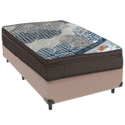 Cama Box Bege E Colchão Iso Superpocket Molas Ensacadas Solteiro Ortobom