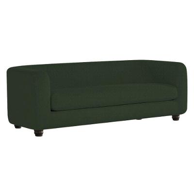 Sofá 3 Lugares Luxo Recepção Escritorio Sala Veneza 200cm Linho Cor Verde