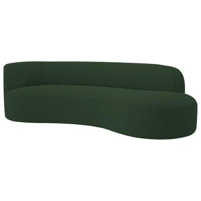 Divã Recamier Orgânico Tokyo 160cm Lado Direito Linho - Amarena Móveis Cor Verde