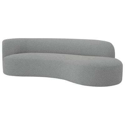Divã Recamier Orgânico Tokyo 200cm Lado Direito Bouclé - Amarena Móveis Cor Cinza