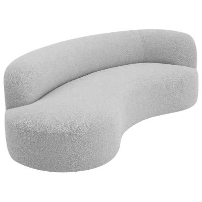 Divã Recamier Orgânico Tokyo 200cm Lado Esquerdo Linho - Amarena Móveis Cor Cinza Claro