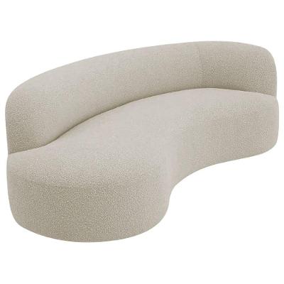 Divã Recamier Orgânico Tokyo 200cm Lado Esquerdo Linho - Amarena Móveis Cor Bege