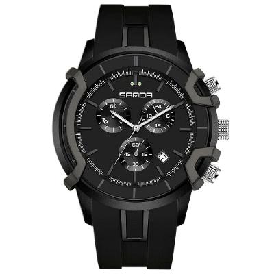 Relógio De Quartzo Masculino Design Esportivo Criativo à Prova D 'água Preto