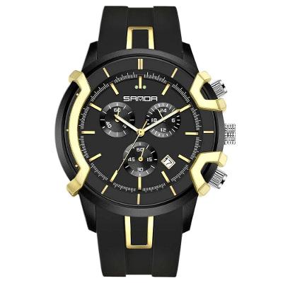 Relógio De Quartzo Masculino Design Esportivo Criativo à Prova D 'água Amarelo
