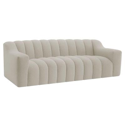 Sofá 2 Lugares Luxo Recepção Escritorio Sala Elegance 150cm Linho Cor Bege