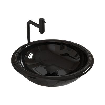 Cuba Apoio Lume Com Torneira Inox Black E Válvula Click Black Preto Brilho