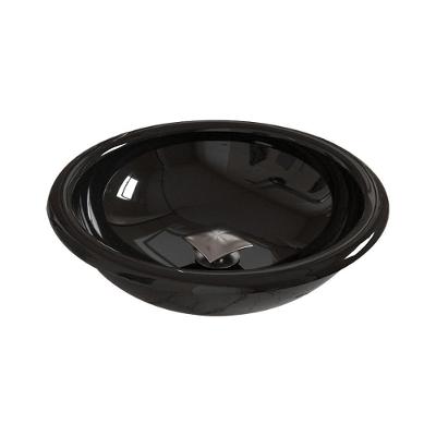 Kit Cuba Apoio Ou Sobrepor Lume Com Válvula Click Quadrada Preto Brilho