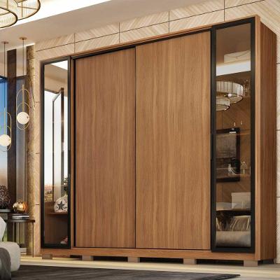 Guarda Roupa Casal 4 Portas 2 Portas em Reflecta com Pés Amendola Touch/Nude Prime Tx Demartêz