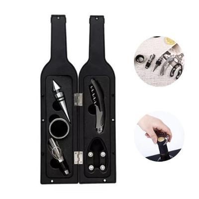 Kit Vinho Acessórios 5 Peças Saca Rolha Presente Garrafa