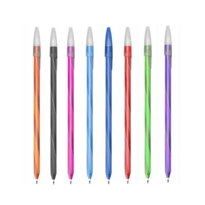 Kit Caneta Esferográfica Cis Spiro Glow 0.7 Com 8 Cores