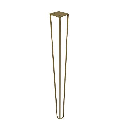 Kit 20 Pés De Metal 60 Cm Hairpin Legs Mesa De Canto Aparador Dourado G41