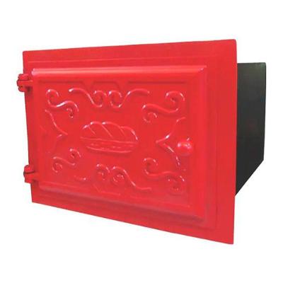 Forno Ferro Fundido Tampa Ferro Vermelho 50x47x33cm G