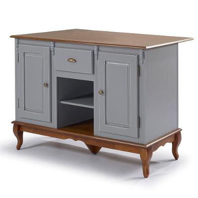 Mesa Ilha Para Cozinha Com 2 Portas, 1 Gaveta E Nicho Hannover - M560705 Cor Garapa - Verniz