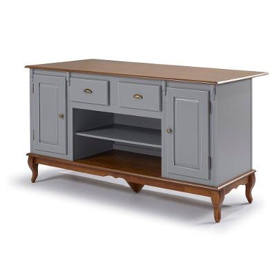 Mesa Ilha Cozinha 2 Portas 2 Gavetas Hannover - M560710 Garapa - Verniz