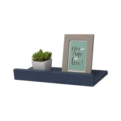 Prateleira Porta Quadros 50 X 15cm Azul Suporte Invisível