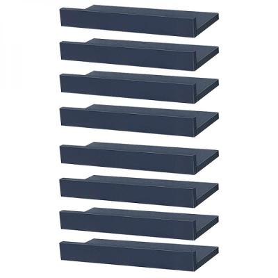 Kit 8 Prateleiras Porta Quadros 50 X 10cm Azul Suporte Invisível