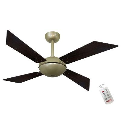 Ventilador Volare Tech Off Marrom 127V E Controle Remoto