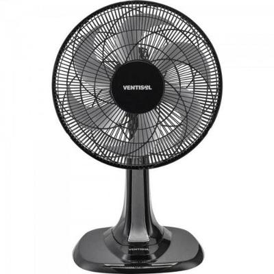 Ventilador De Mesa Com 6 Pás 127v Turbo Preto/cinza Ventisol
