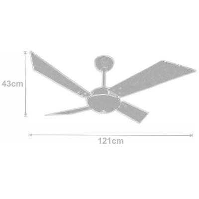 Ventilador De Teto Volare Tech Office Titanio 220V