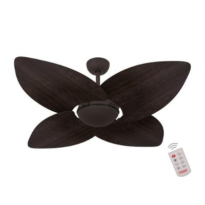 Ventilador De Teto Marrom 4 Pás 127V C/ Controle