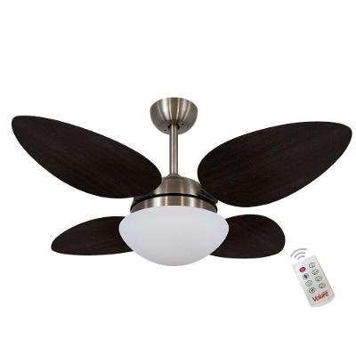 Ventilador Volare Petalo Quad Marrom 220v E Controle Remoto