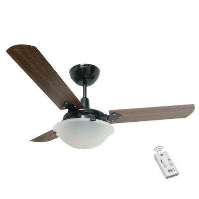 Ventilador Unions Preto 110V 3 Pás Verniz E Controle