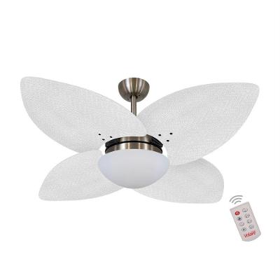 Ventilador De Teto Bronze 4 Pás Branco 220V C/ Controle
