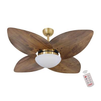 Ventilador De Teto Dourado 4 Pás Rádica 127v C/ Controle